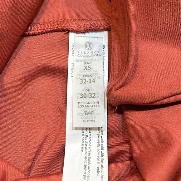 BALANCE COLLECTION Rust Color Workout Leggings Size XS, NWOT - Picture 6 of 7